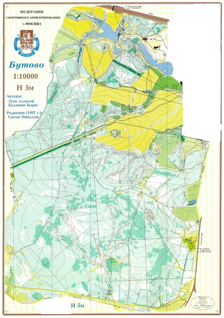 Карта спортивного ориентирования битца